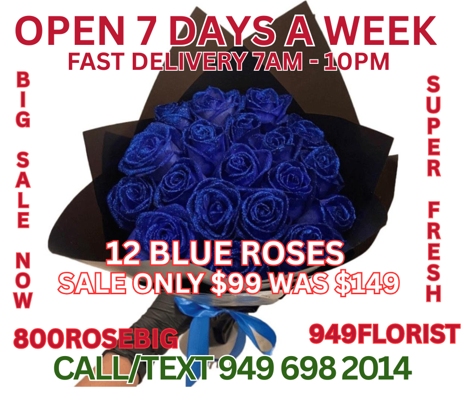 12 sale BLUE DOZEN ROSES