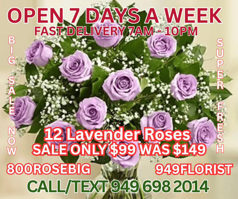 12 sale Lavender roses 800rosebig Newport Beach florist