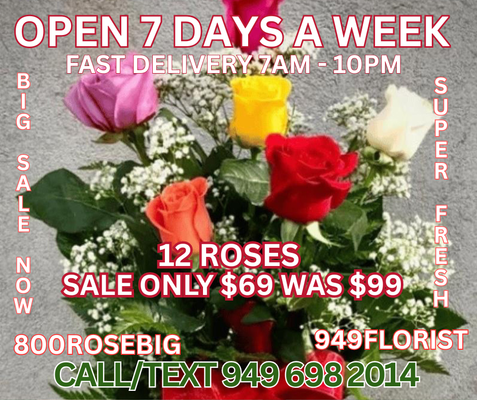 6 ROSES SALE 800rosebig newport beach florist